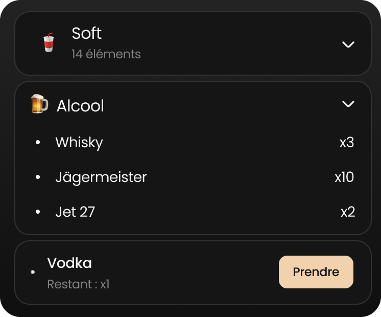Application pour organiser une soirée – liste des tâches pour préparer une soirée